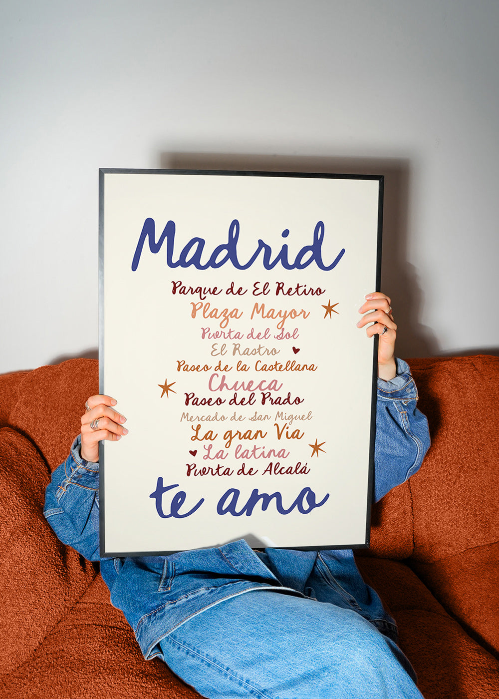 Poster de voyage Madrid lettrage iconique