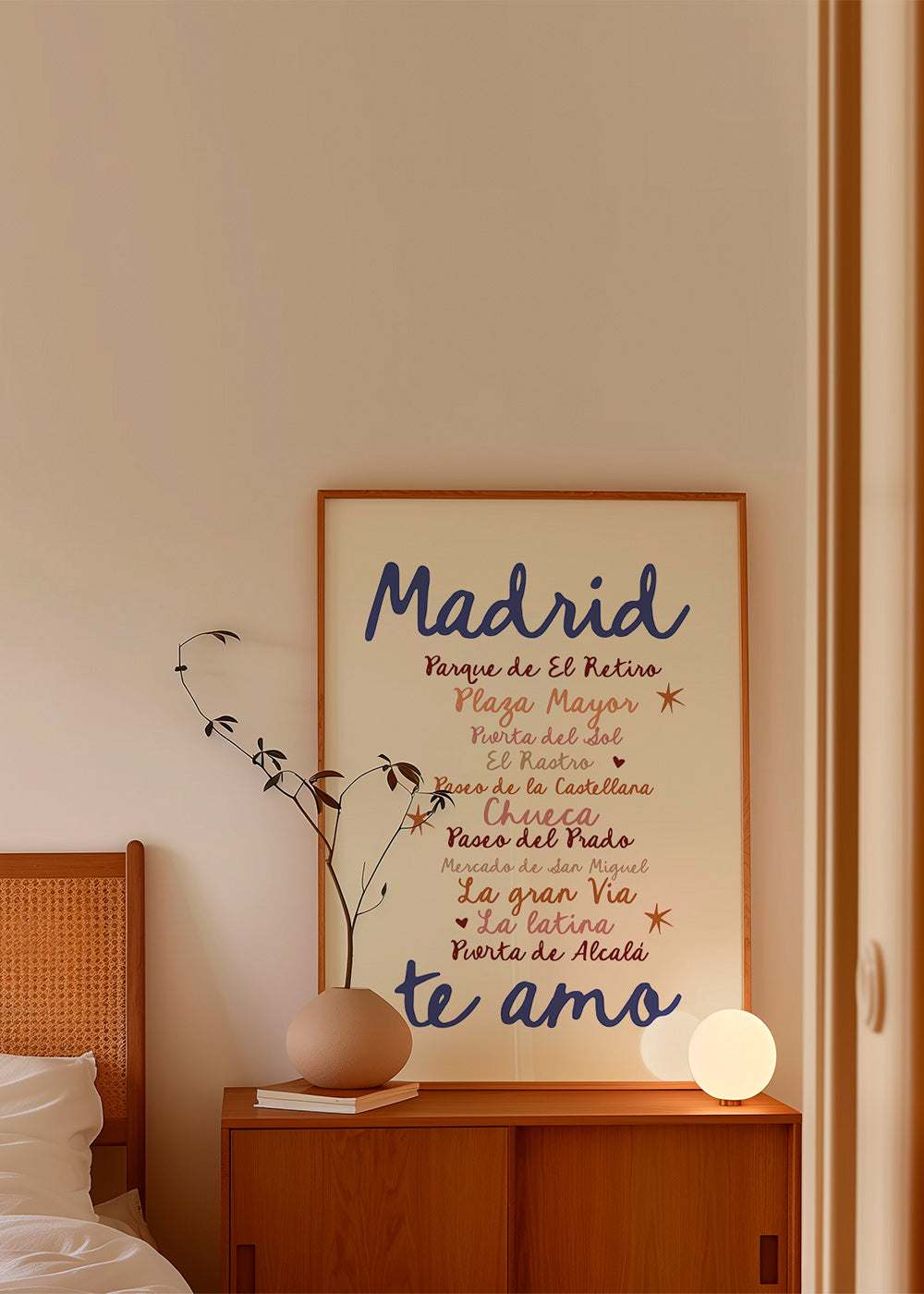 Poster de voyage Madrid lettrage iconique