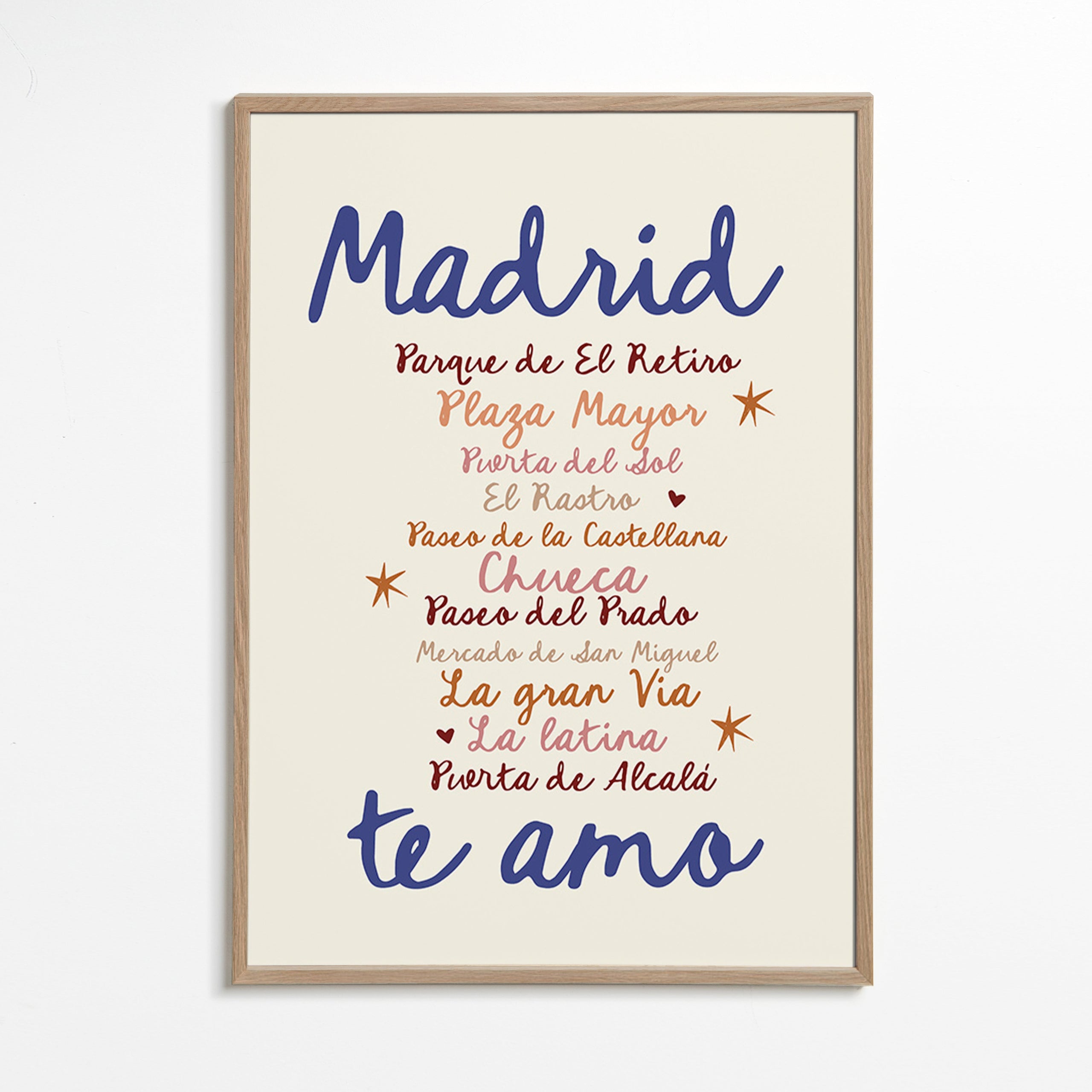 Poster de voyage Madrid lettrage iconique