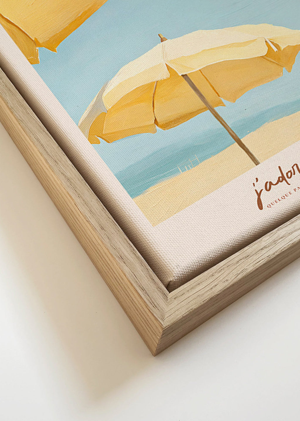 Art de paysage aux parasols jaunes