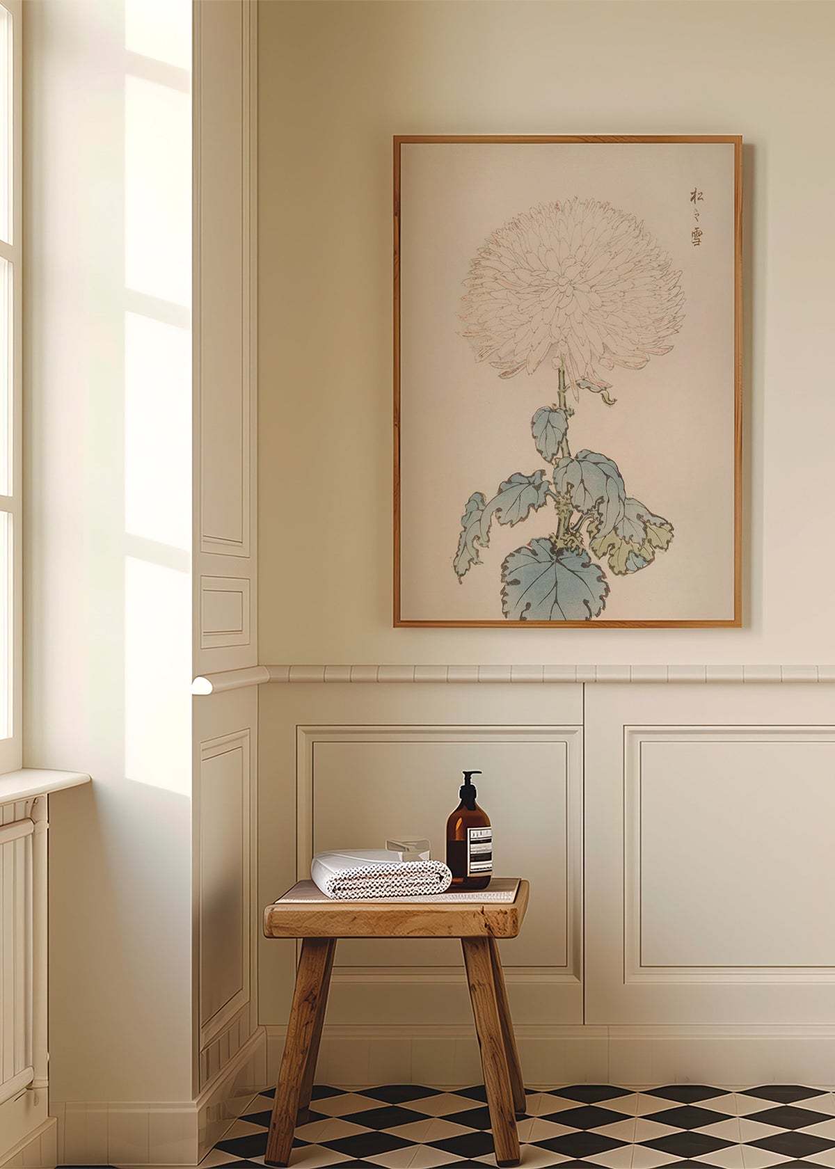 Impression botanique: étude du chrysanthème japonais