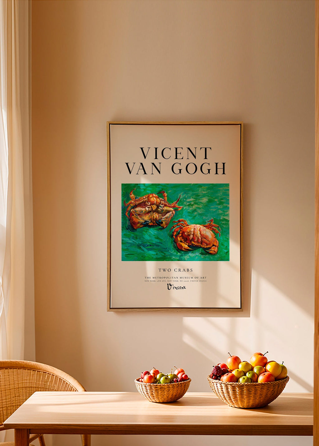 Two Crabs de Van Gogh — Crabes sur fond vert