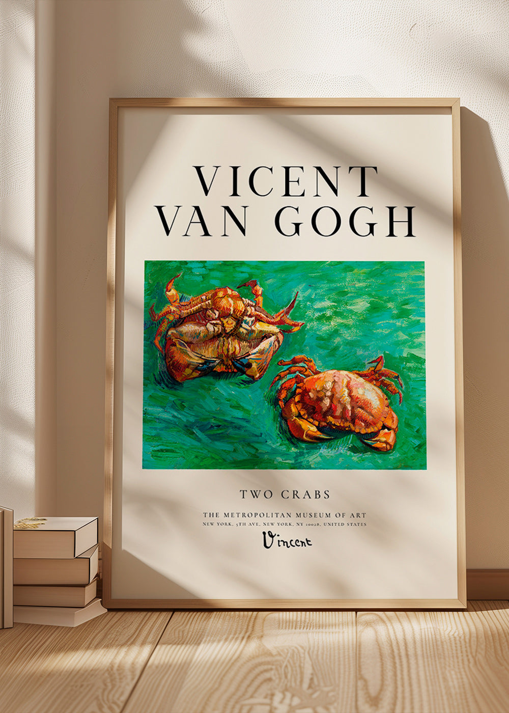 Two Crabs de Van Gogh — Crabes sur fond vert