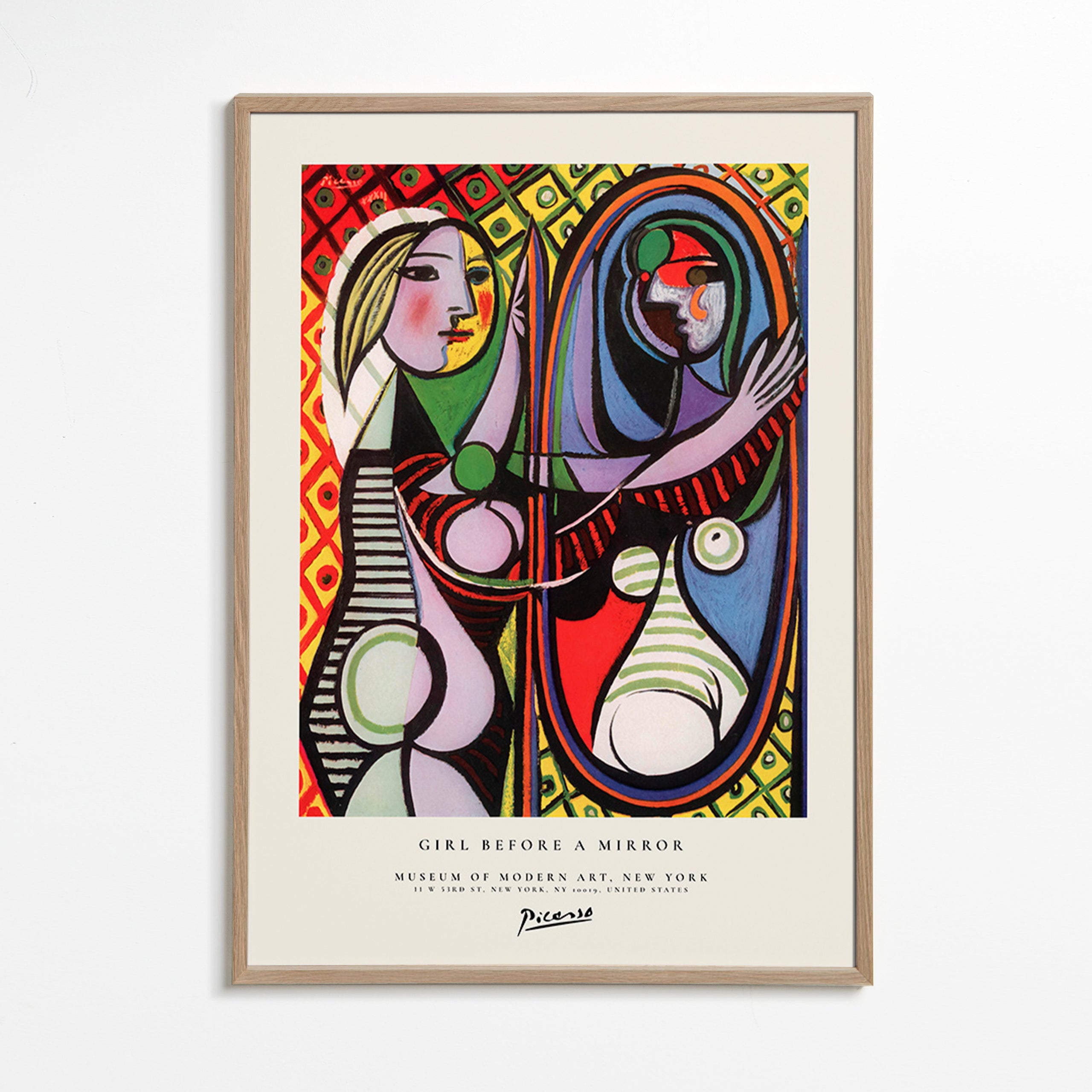 Tableau abstrait: figure devant un miroir