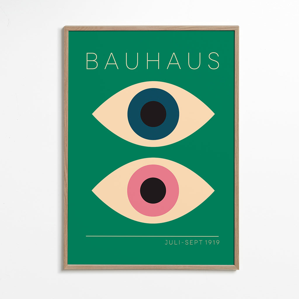 Tableau géométrique Bauhaus yeux jumeaux