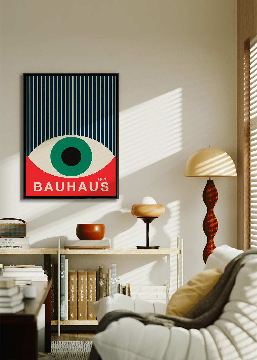 Illustration Bauhaus œil graphique