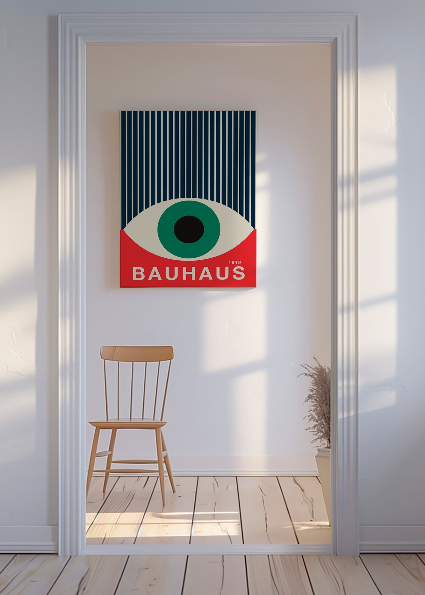 Illustration Bauhaus œil graphique