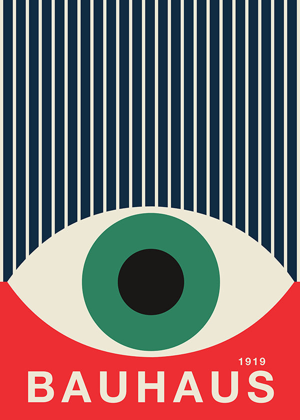 Illustration Bauhaus œil graphique
