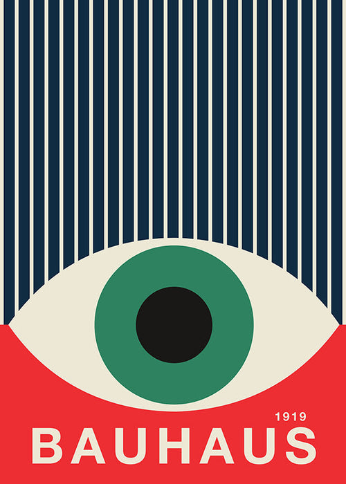 Illustration Bauhaus œil graphique