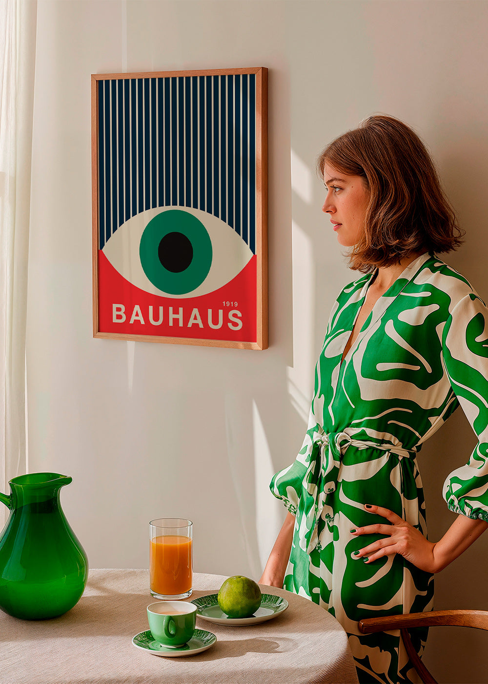 Illustration Bauhaus œil graphique