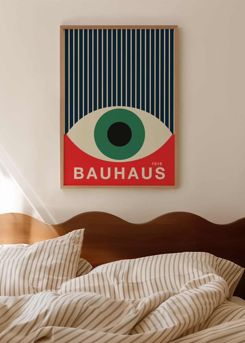Bauhaur The Green Eye - Framed poster in an interior