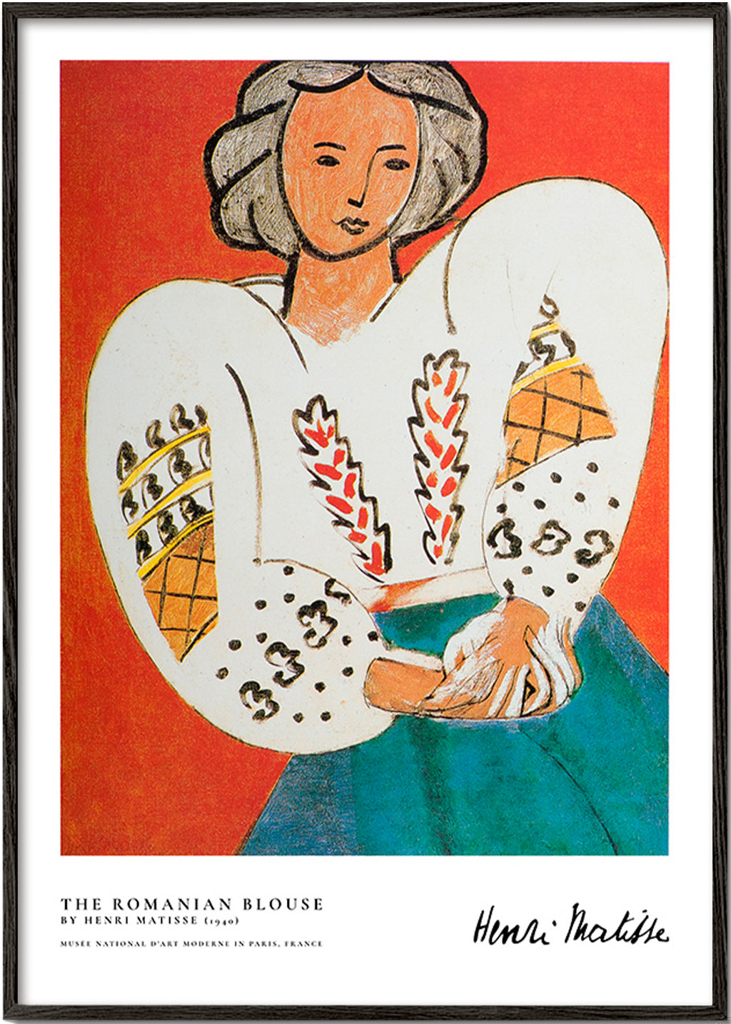 Illustration blouse roumaine au trait expressif