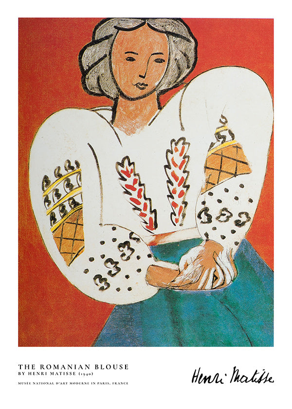 Illustration blouse roumaine au trait expressif