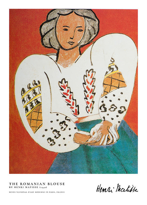 Illustration blouse roumaine au trait expressif