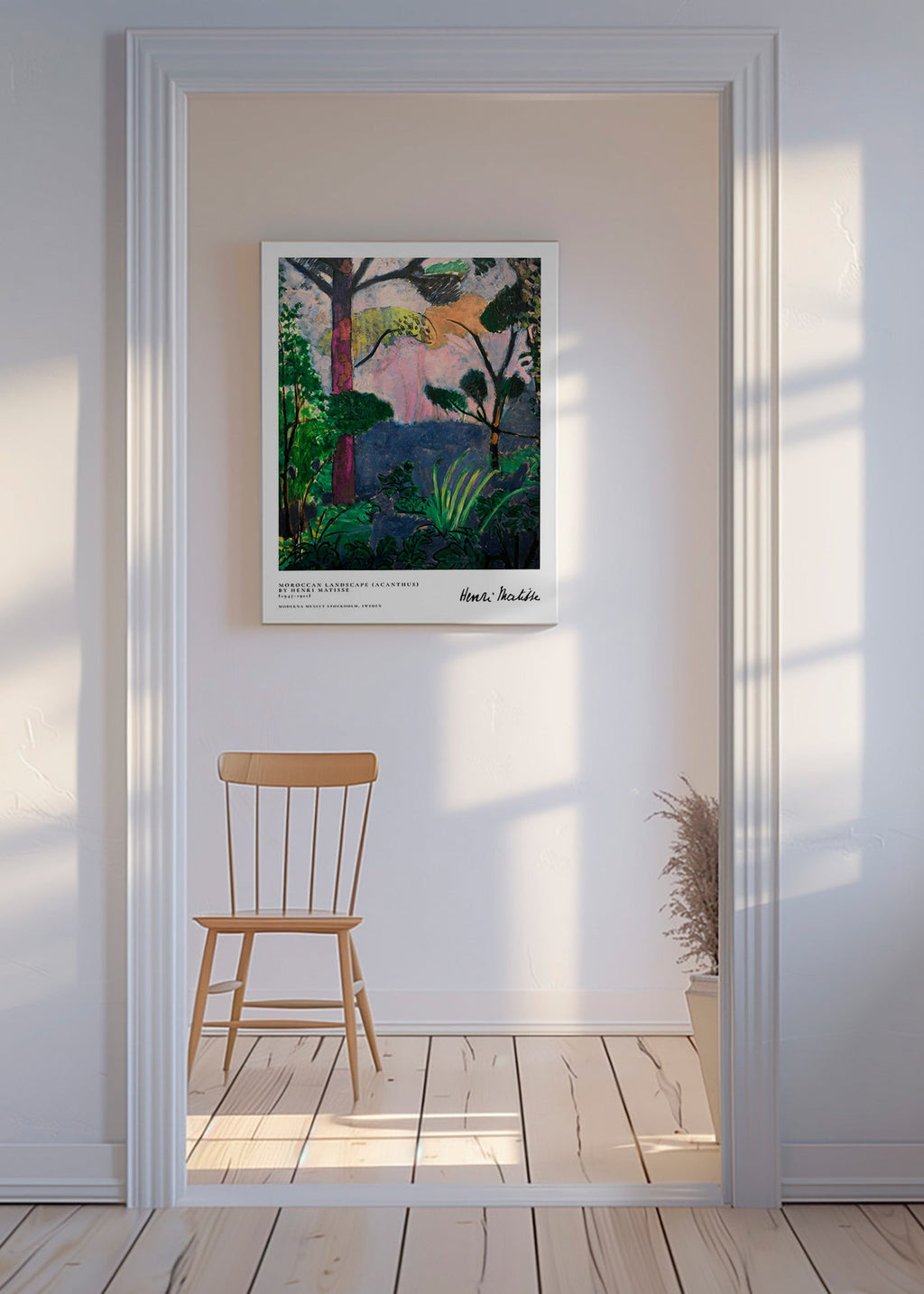 Paysage peint avec végétation picturale