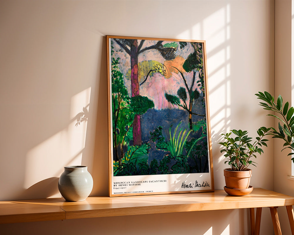 Paysage peint avec végétation picturale