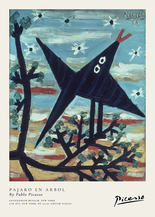 Oeuvre oiseau sur branche
