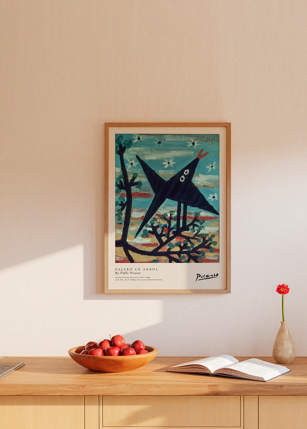 Oeuvre oiseau sur branche