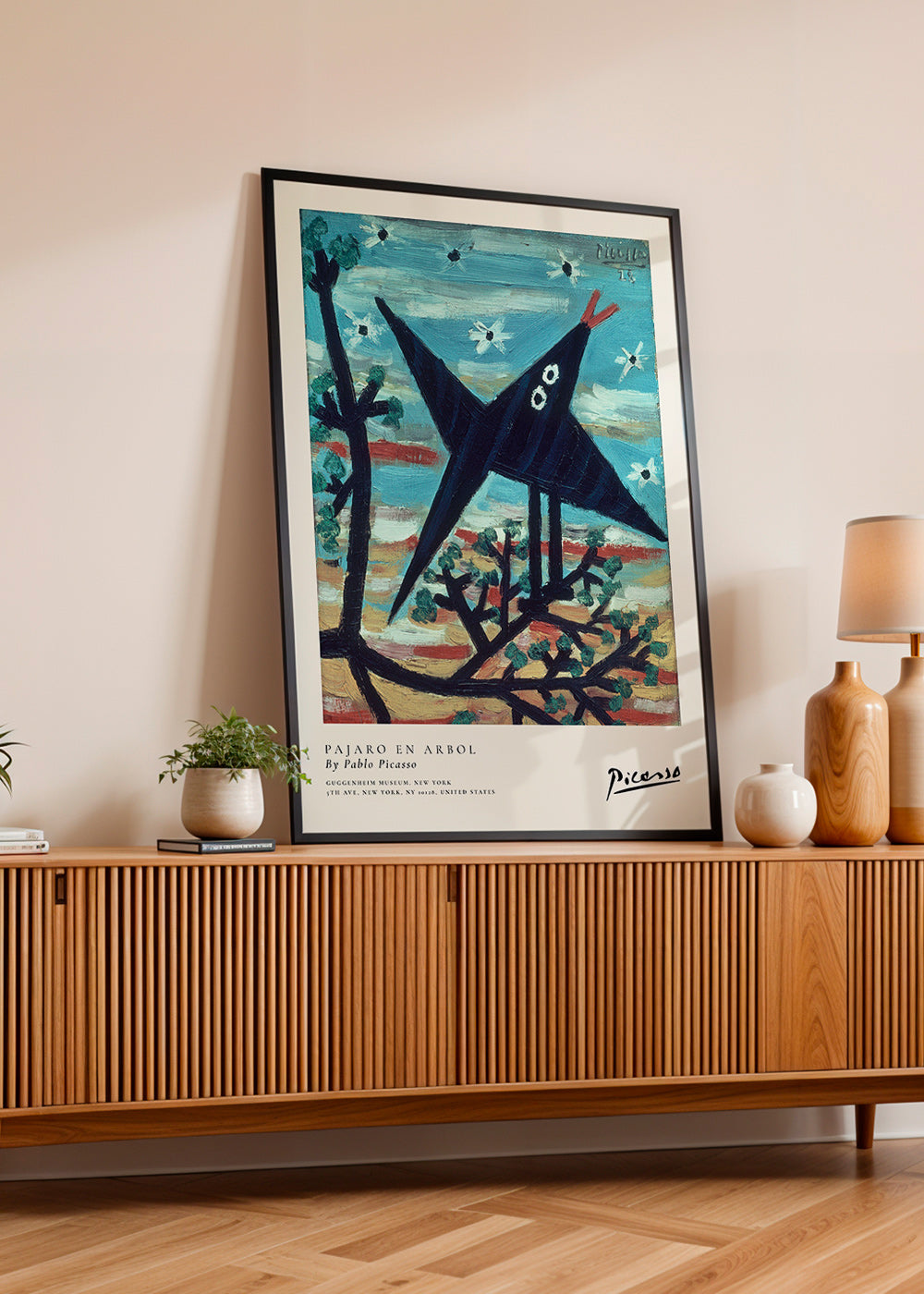 Oeuvre oiseau sur branche