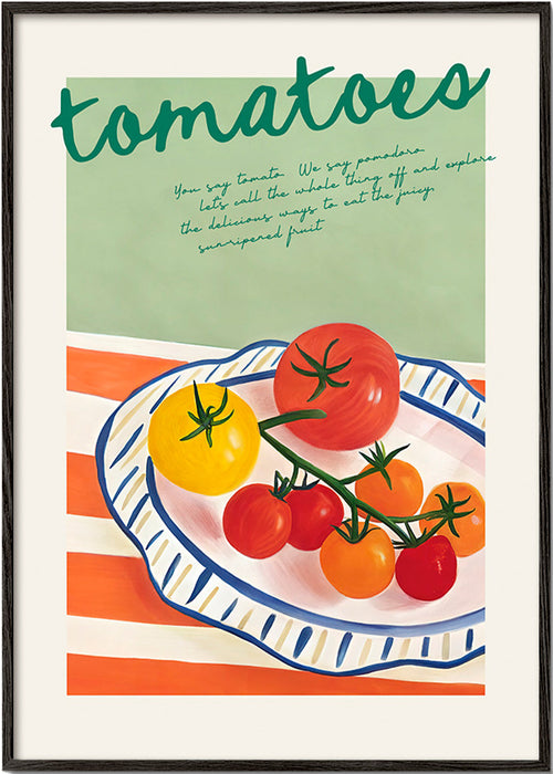 Art de cuisine con tomates ilustrés