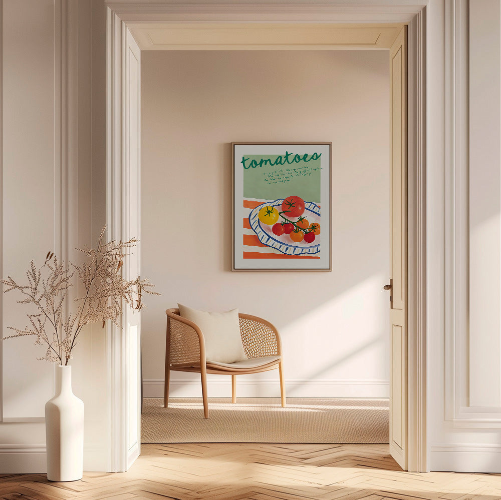 Art de cuisine con tomates ilustrés