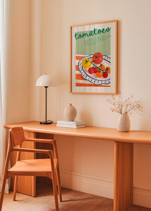 Art de cuisine con tomates ilustrés