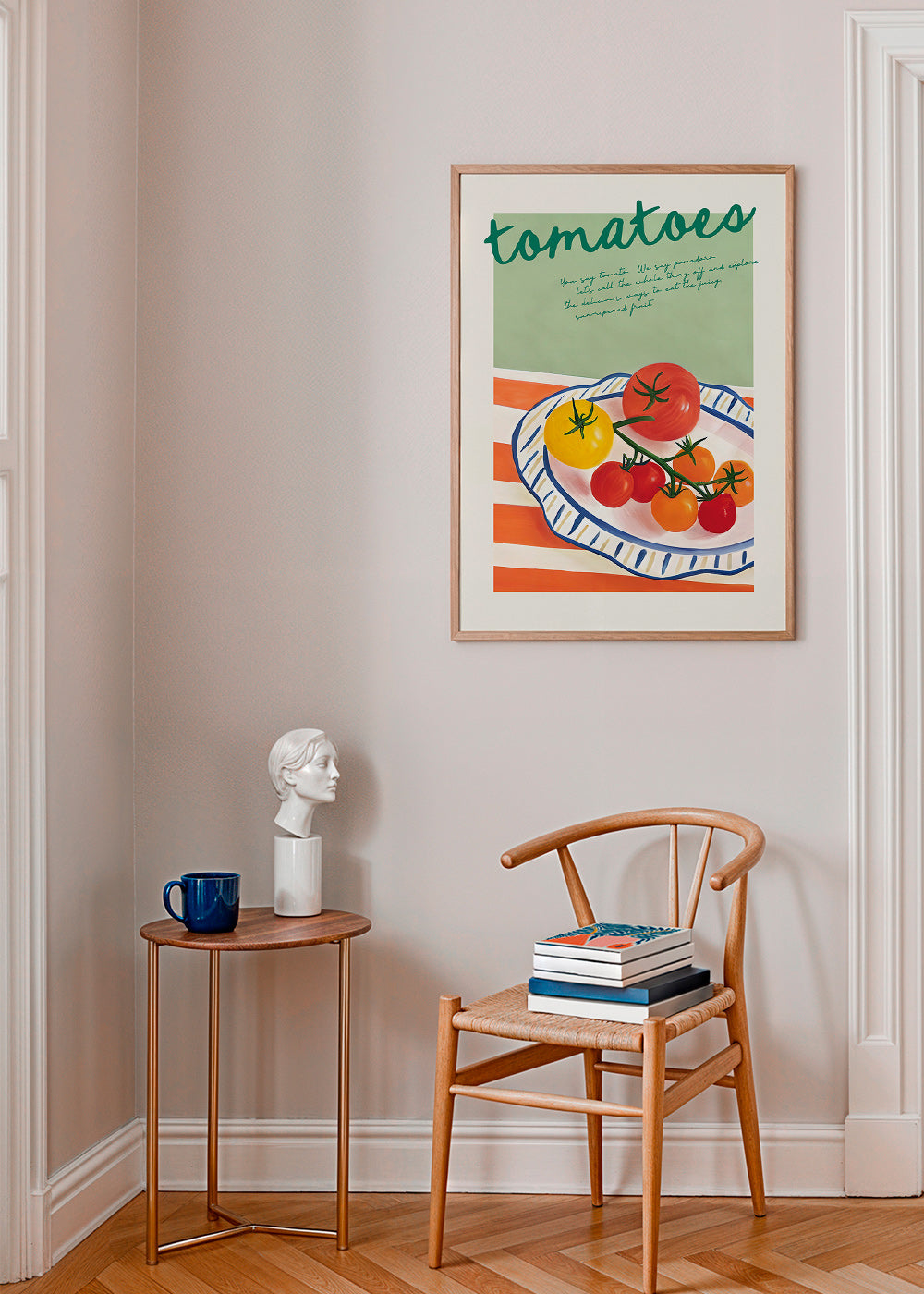 Art de cuisine con tomates ilustrés