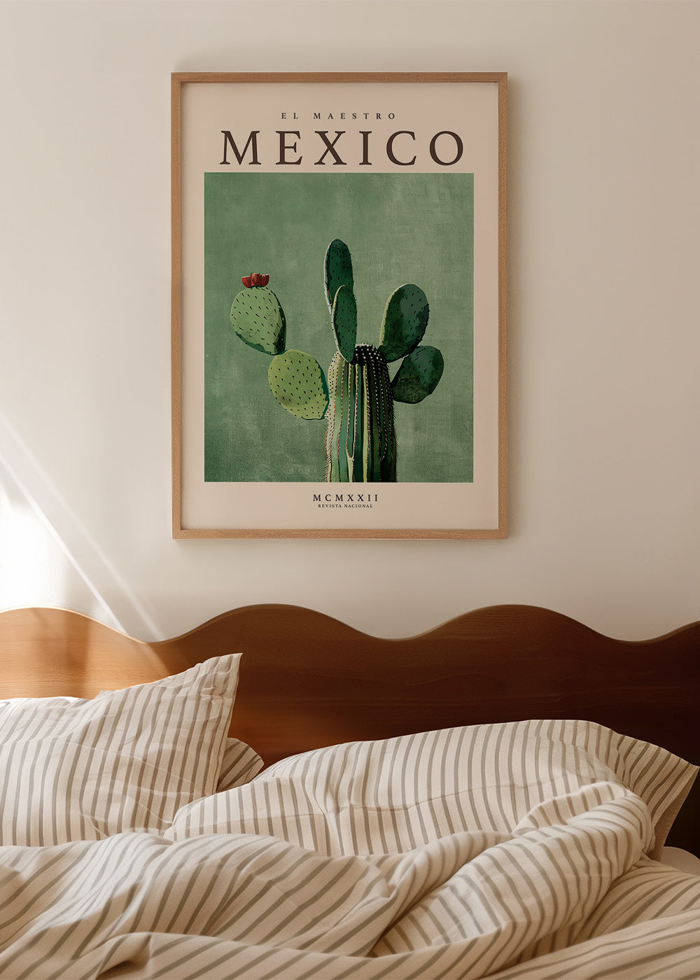Impression botanique Mexique avec cactus