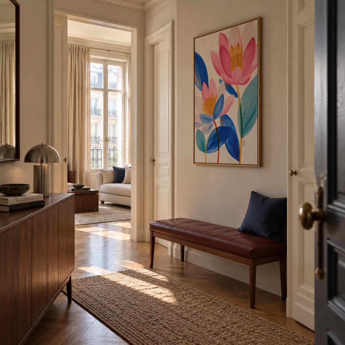 There are always flowers for those who want to see them - Framed canvas in an interior