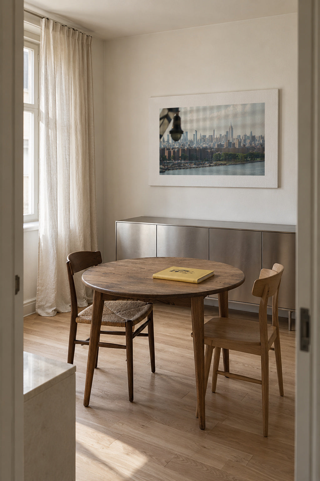 Manhattan Window - Unframed canvas in an interior