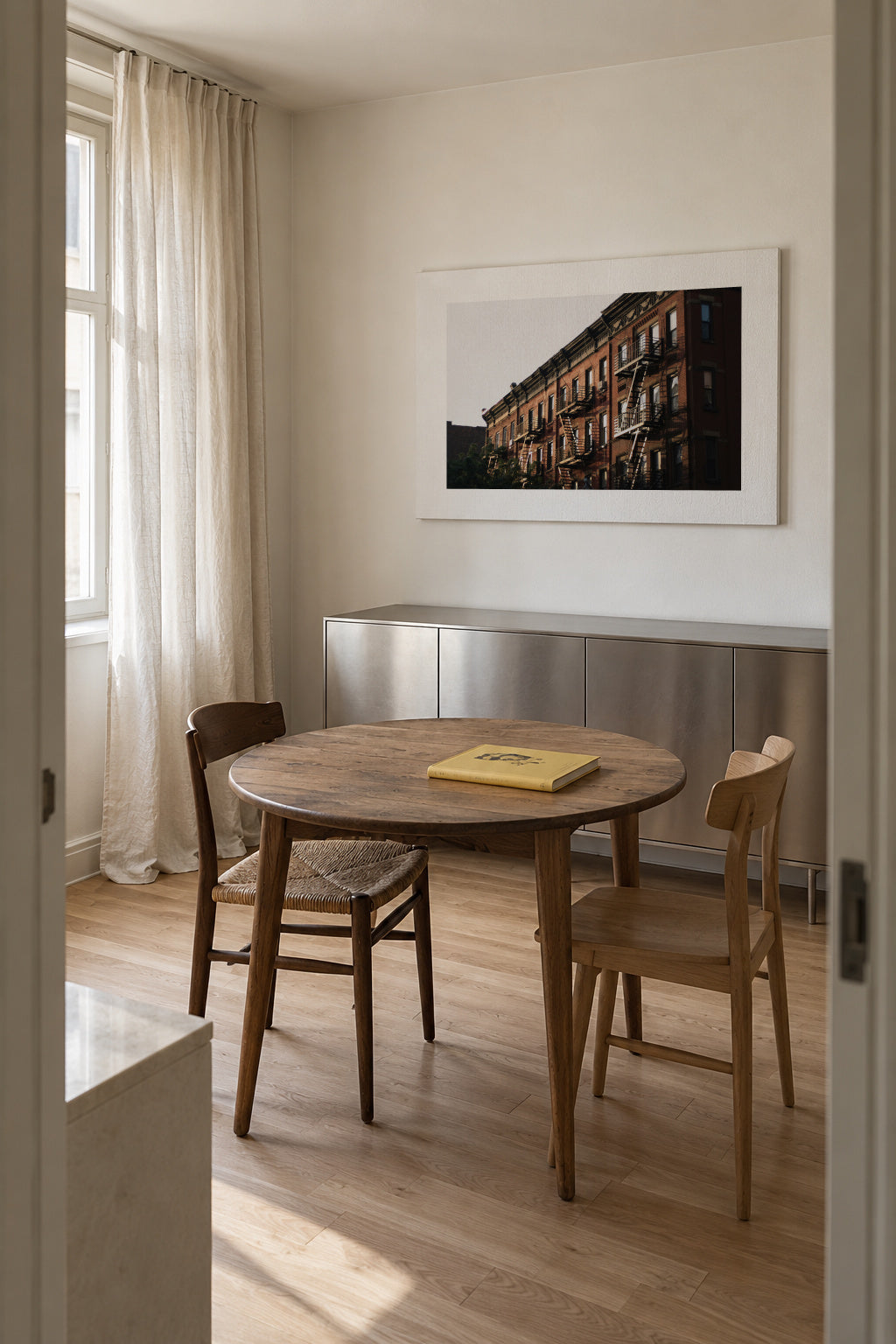 New York Brownstone - Unframed canvas in an interior