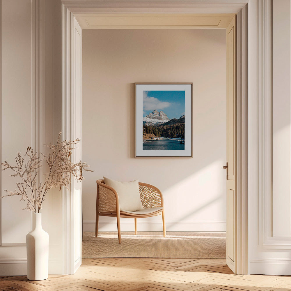 Photographie lac et sommets