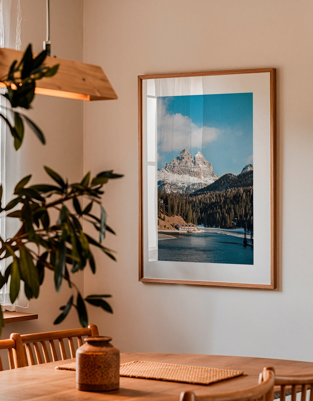 Photographie lac et sommets