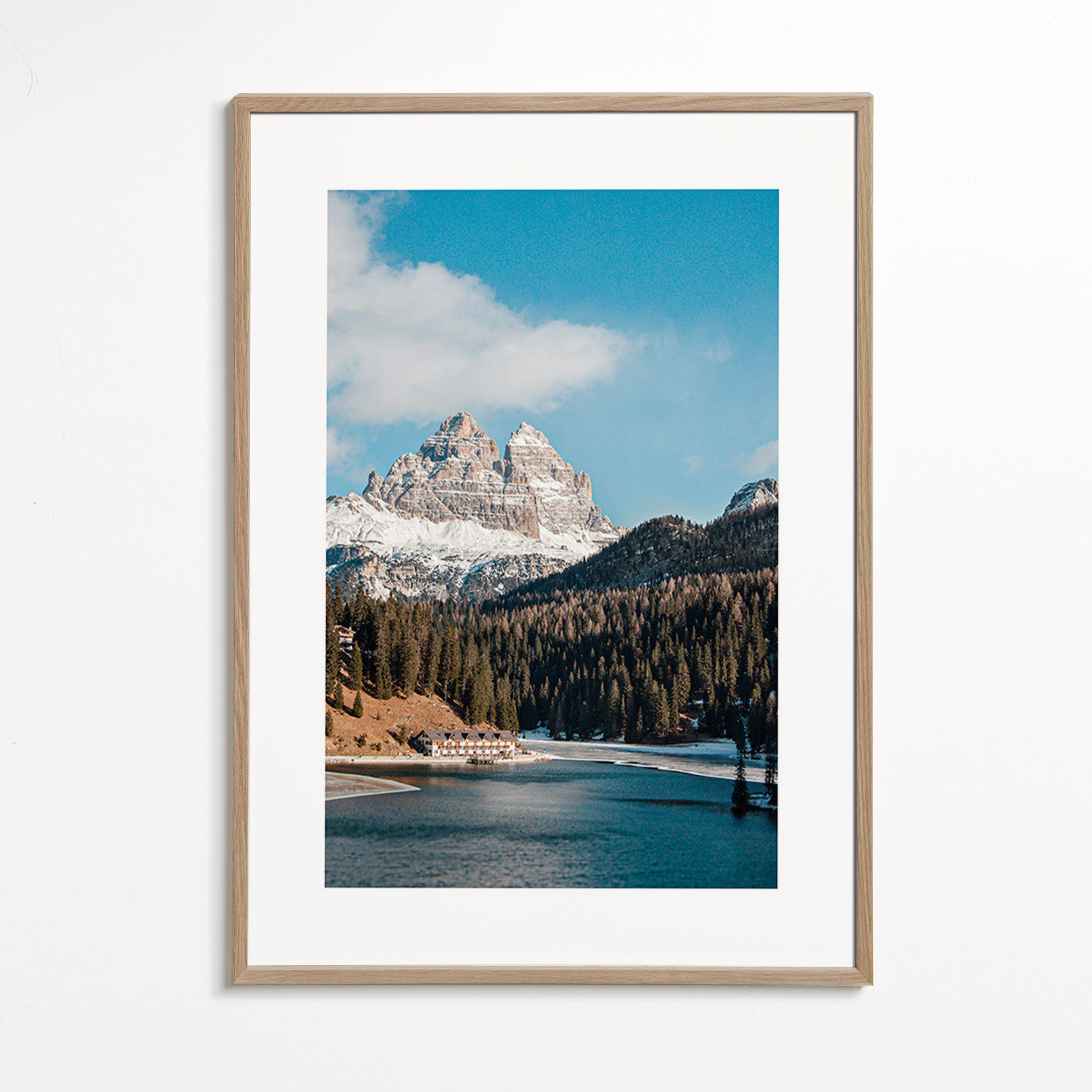 Photographie lac et sommets
