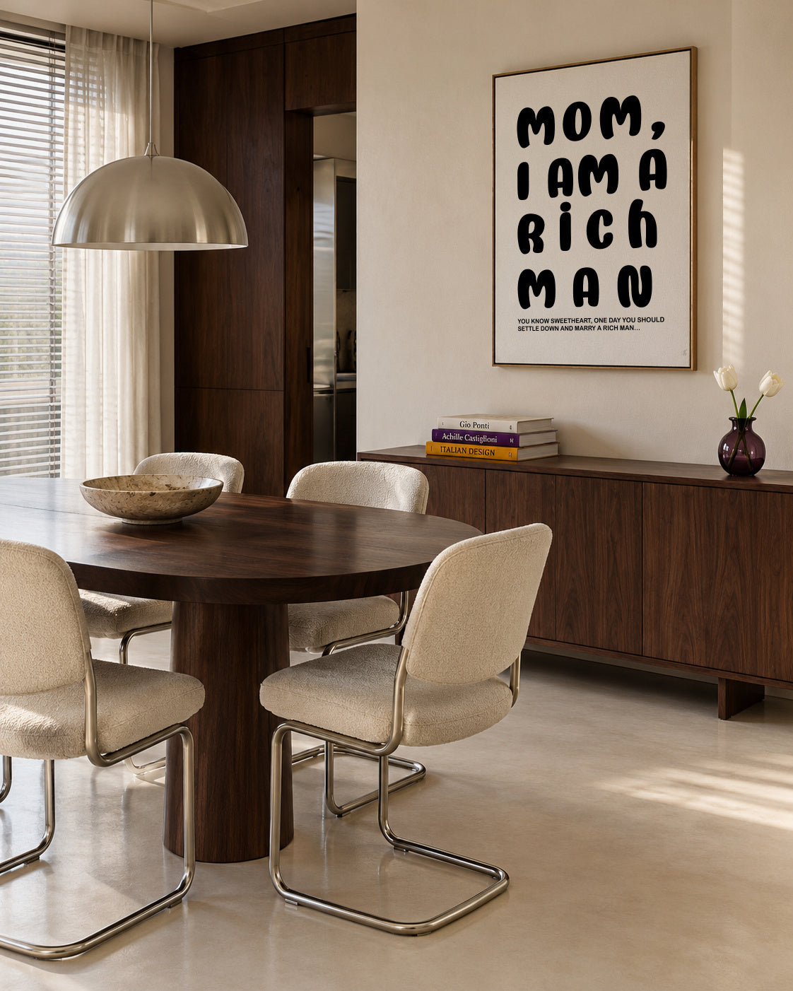 RICH MAN - Framed canvas in an interior