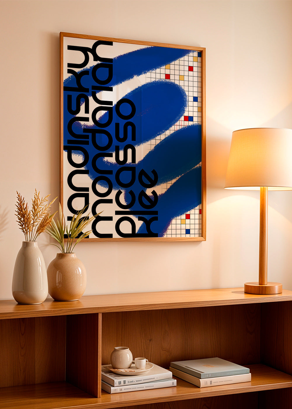 Cuadro abstracto con gestos azules – Product3