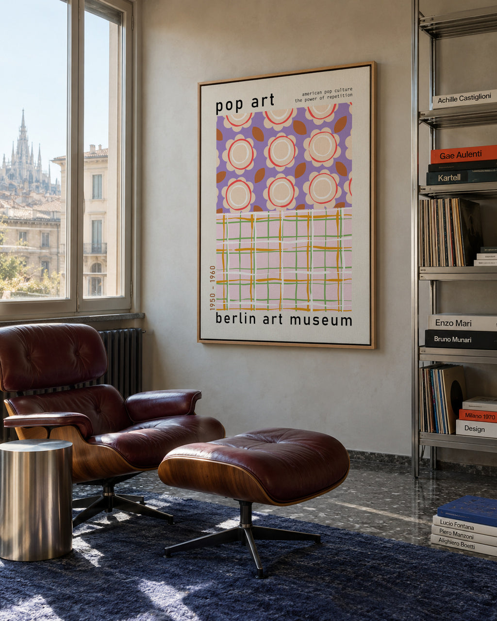 Berlin Art Museum Pop Art - Framed canvas in an interior