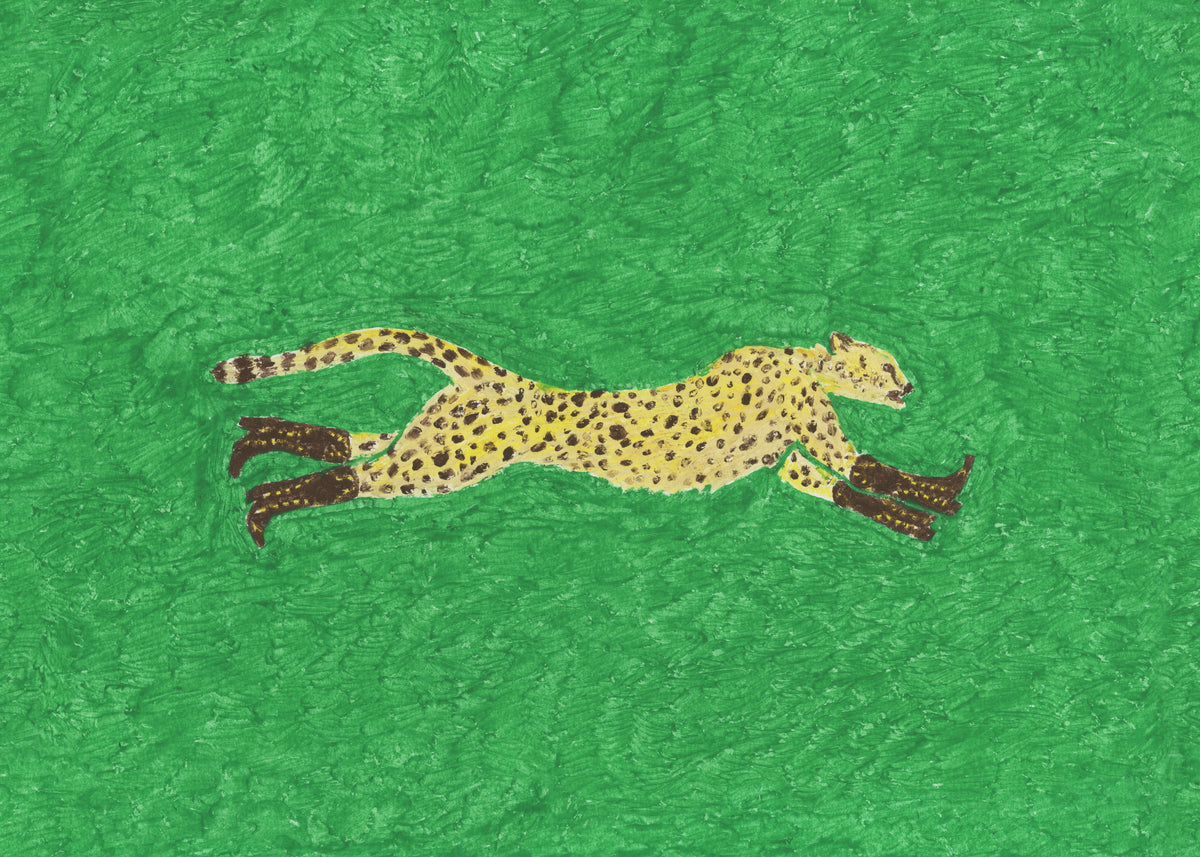 Florence the Running Cheetah - Unframed art print