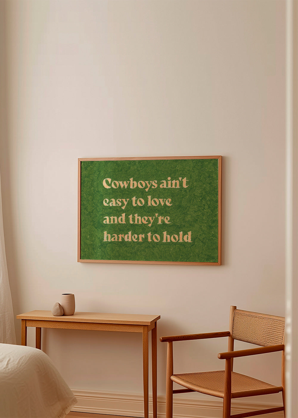 Cuadro vintage con tipografía y cita country – Product1