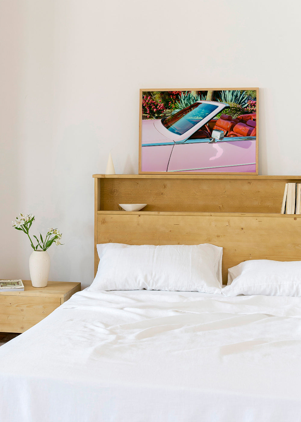 Cuadro vintage coche convertible rosa – Product3