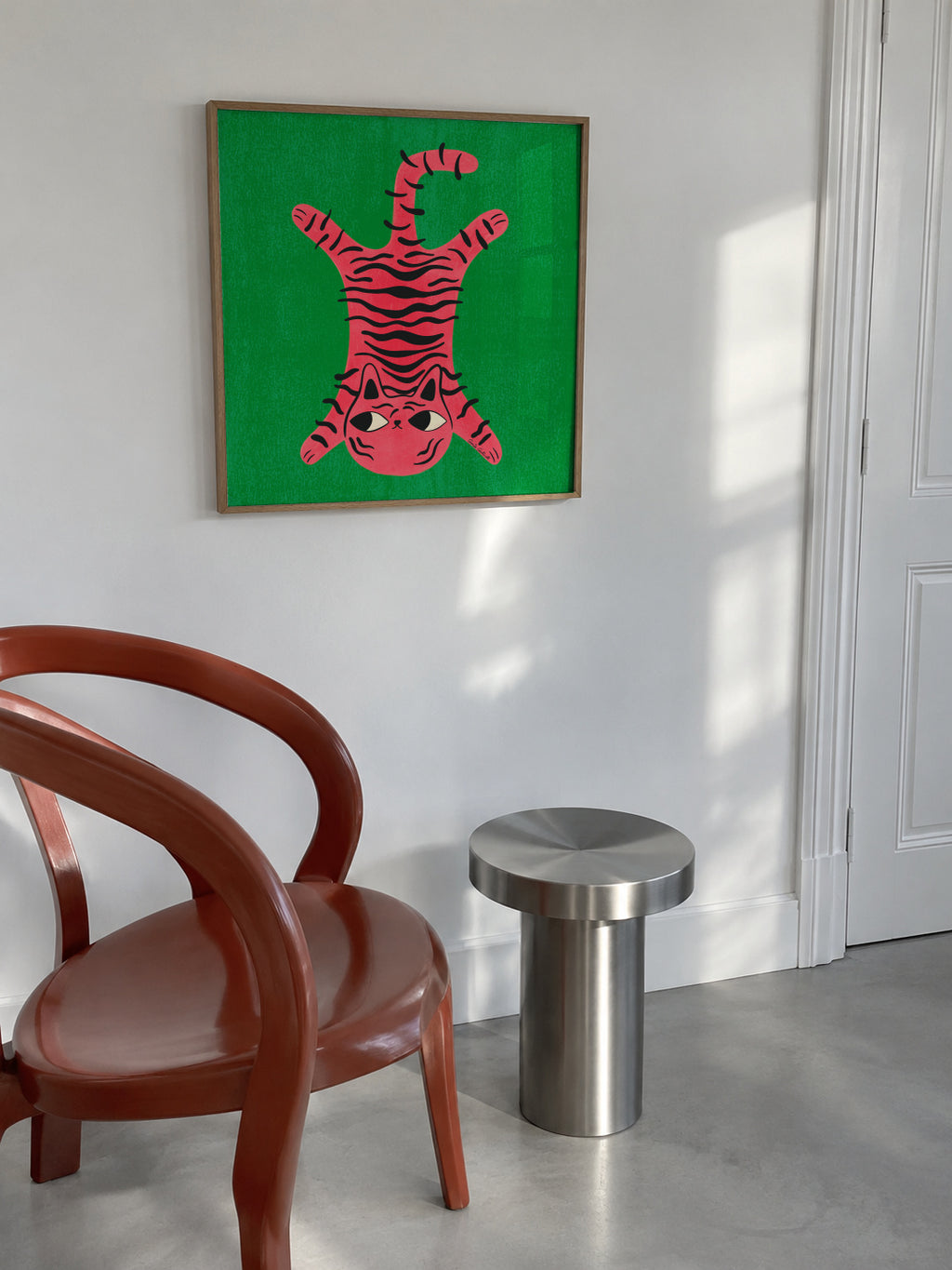 Cat Rug - Framed poster in an interior