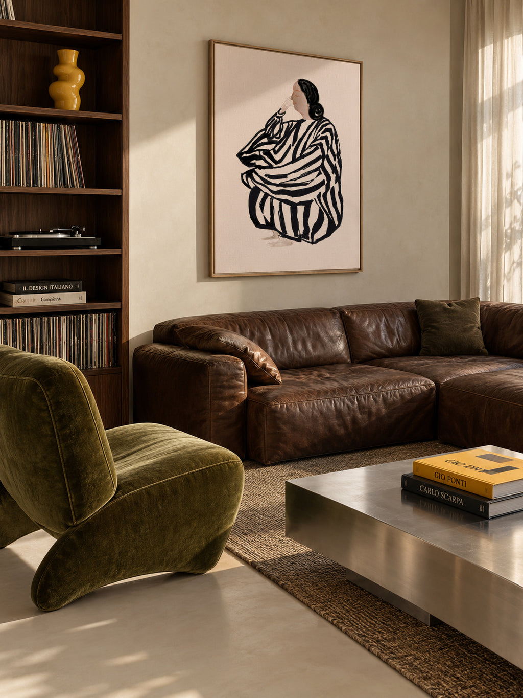 Female Figure 1 - Framed canvas in an interior