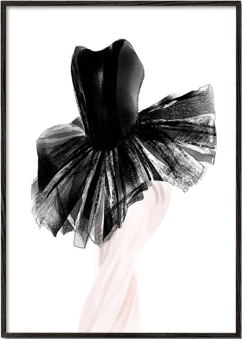 Fotografía de bailarina en tutu negro – Black Frame