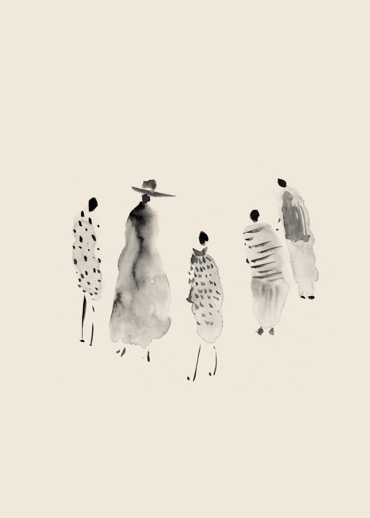 The People Going Out - Unframed art print