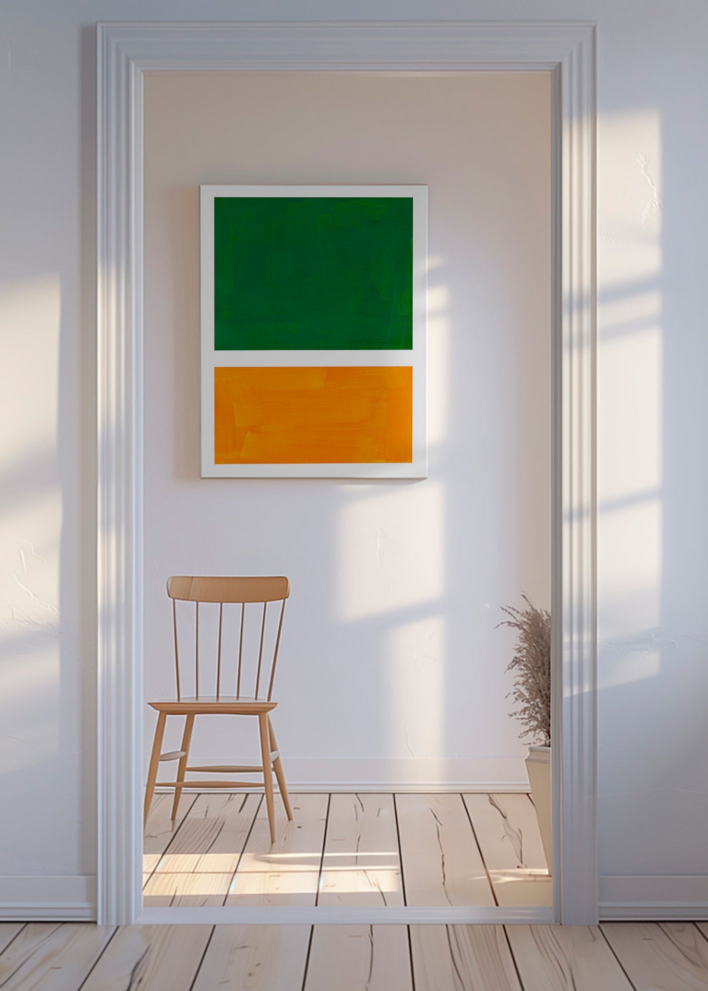 Cuadro abstracto en dos campos de color – Canvas