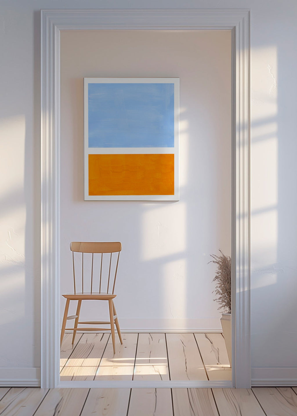 Cuadro abstracto con bloques de color – Canvas