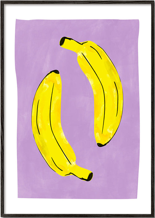 Cuadro de cocina con plátanos amarillos – Black Frame