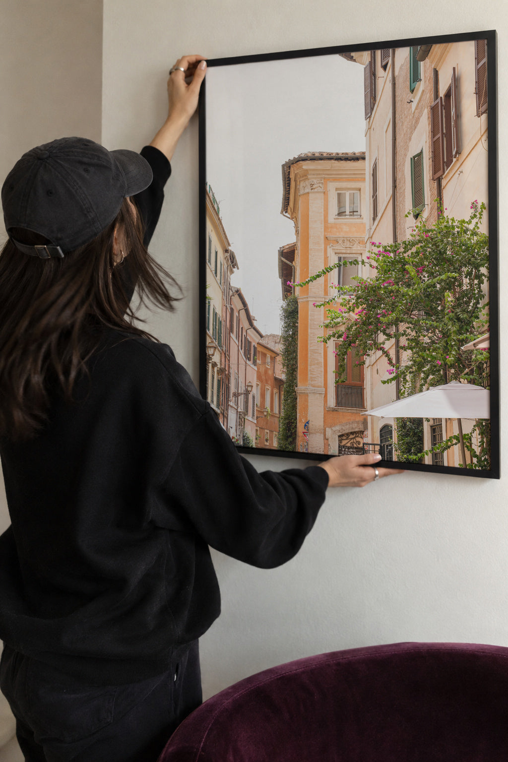 Streets of Rome - Framed poster detail