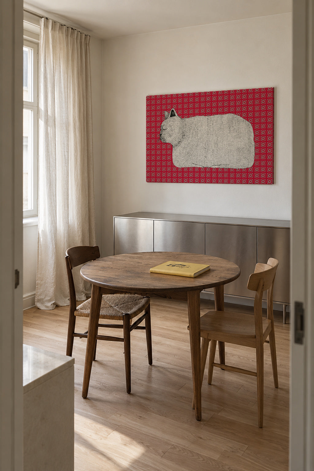 Bread-Cat - Unframed canvas in an interior