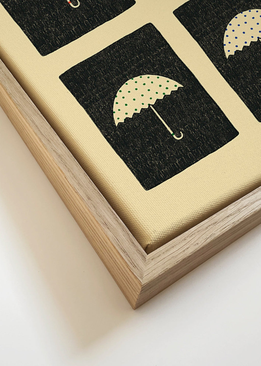 Ilustración de paraguas repetidos – Canvas detail